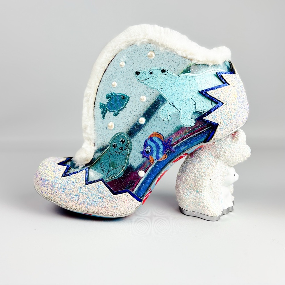Irregular Choice “Fuzzy McFrosty” Polar Bear Heels – Winter Wonderland Collect - Picture 3 of 8